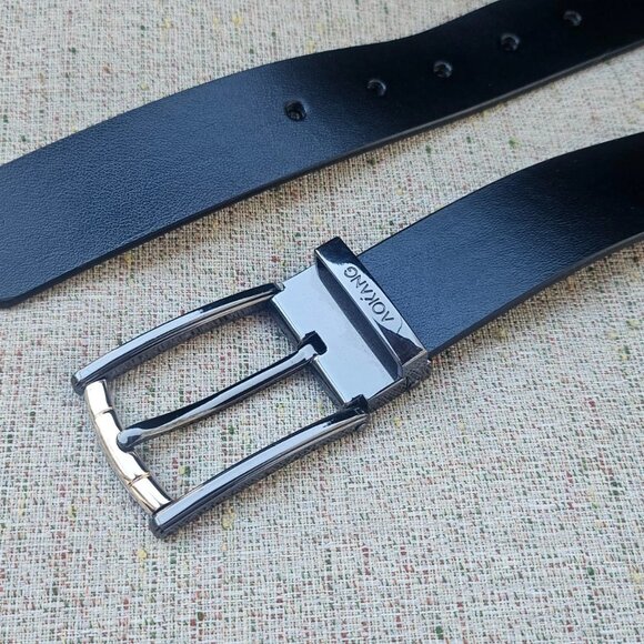 Handmade Waistband Black Genuine Leather Belt Unisex Pin Buckle Belt Size 36 in - Picture 6 of 10